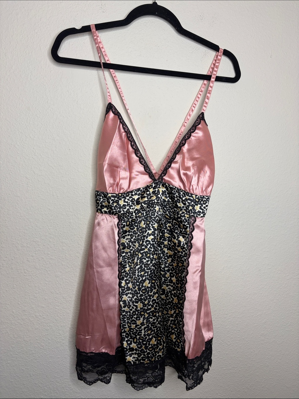 Angie | Women’s Y2K Girly Pink & Leopard Cami Size Medium NWT